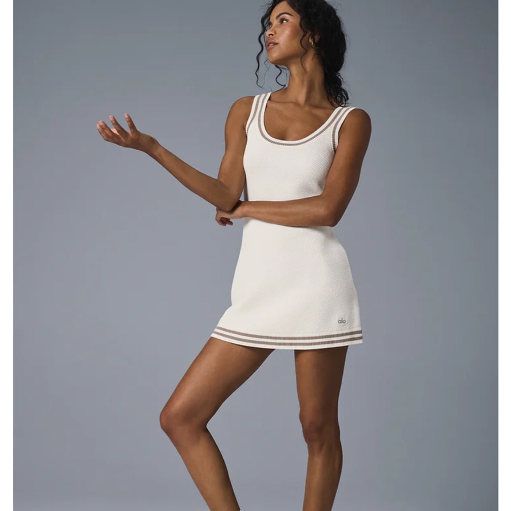 Alo yoga tennis club knit sweater dress